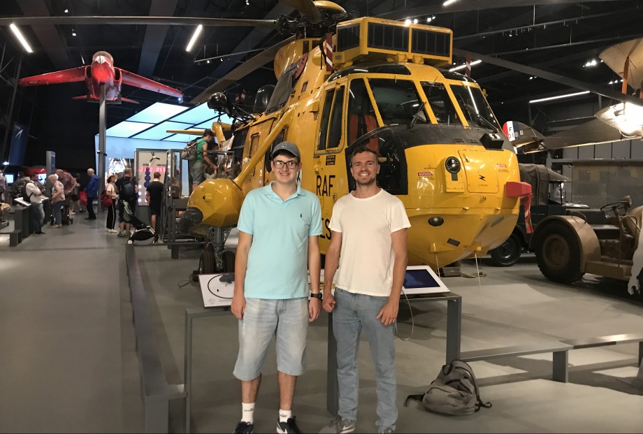 Arnit and Ben at the RAF Museum
